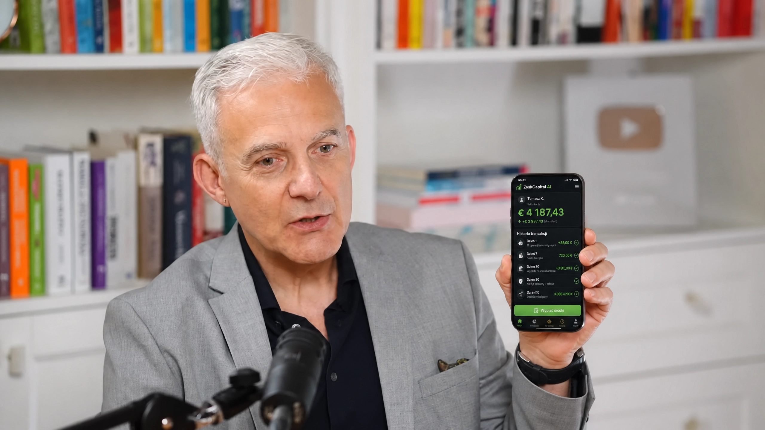 Telefon z wynikami